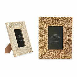 Gift Decor Cadre photo Blanc Marron Bois de manguier Buda 20 x 25 x 1,5 cm (6 Unités)