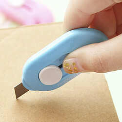 Wewoo Gadget Mignon solide mini couteau portable coupe-papier lame de rasoir papeterie de bureau bleu