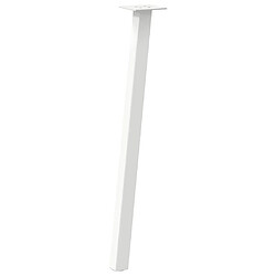 Avis vidaXL Pieds de table basse 4 pcs blanc 72 cm acier