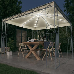 Maison Chic Tonnelle | Pergola avec guirlande lumineuse à LED 300x300 cm Crème -GKD80113