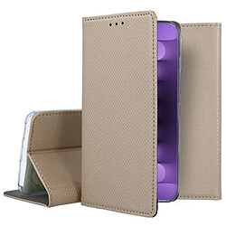 Htdmobiles Housse pour Apple iPhone 15 Pro Max - etui coque pochette portefeuille + film ecran - OR MAGNET