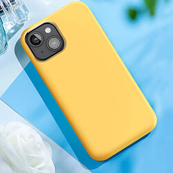 Avis Moxie Coque pour iPhone 15 Plus Semi-rigide Intérieur Microfibre Jaune