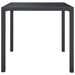 Avis vidaXL Table de jardin anthracite 80x80x72 cm acier