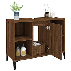 Acheter vidaXL Meuble d'évier chêne marron 80x33x60 cm bois d'ingénierie