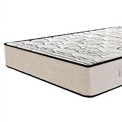 Visiodirect Matelas réversible NELIA 160x200 cm, mousse haute densité, indépendance du couchage, avec face été/hiver, épaisseur 24 cm pas cher