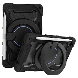 Coque en silicone avec béquille rotative à 360° noir pour votre Samsung Galaxy Tab A7 Lite 8.7-pouces SM-T225