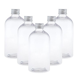 5 pcs 500 Ml Flacon Vide Transparent Bouteille de Voyage pour Lotion Crème Shampooing Cosmétique