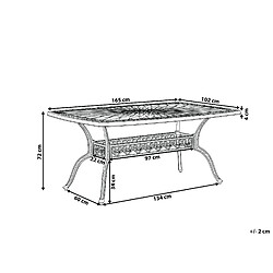 Avis Beliani Table de jardin Métal Marron foncé LIZZANO