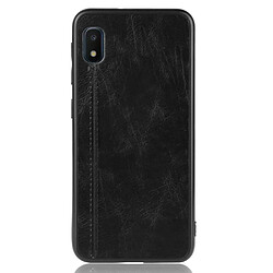 Wewoo Coque Pour Galaxy A10e antichoc couture peau de vache motif PC + PU + TPU noir