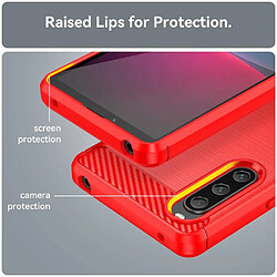 Avis Htdmobiles Coque pour Sony Xperia 10 V - housse etui silicone gel carbone + film ecran - ROUGE