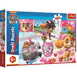 Trefl in Aktion, Paw Patrol 100 Pièces pour Les Enfants à partir de 5 Ans Puzzle, 16368, Skye en Action-Pat Patrouille