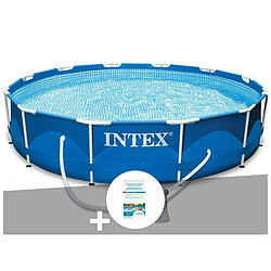 Kit piscine tubulaire Intex Metal Frame ronde 3,66 x 0,76 m + Kit de traitement au chlore