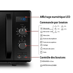 Avis Micro-ondes grill pose libre - TOSHIBA - MW2-AG23P(BK) - Noir - 23L - 900W - Grill 1050W - Digital