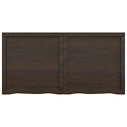 Avis Maison Chic Étagère murale flottante,Etagère de rangement marron foncé bois chêne massif traité -MN36916