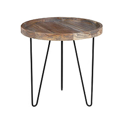 Beliani Table appoint marron foncée BONDISS