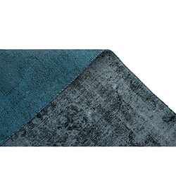 Avis Vidal Tapis de laine 247x165 Bleu Vintage