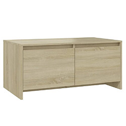 vidaXL Table basse chêne sonoma 90x50x41,5 cm bois d'ingénierie