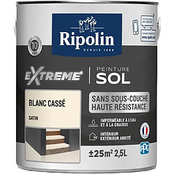 RIPOLIN Peinture pour Sol Interieur + Exterieur - Blanc Casse Satin, 2,5L