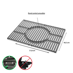 Acheter Weber Gourmet BBQ System Grille de cuisson 51,9 x 44,5 x 1,3 cm avec grille centrale amovible, compatible avec Spirit Series 200