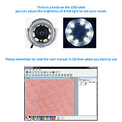 Avis Portable Handheld Microscope numérique USB 1000x caméra de grossissement 8 LED avec support en métal Compatible avec Windows XP /