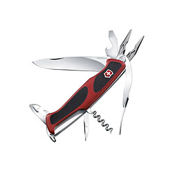 Victorinox Rangergrip 74 Rouge Couteau multifonction - Manche bi-matière 130 mm - 15 fonctions