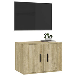 Acheter Maison Chic Meuble TV scandinave mural Banc TV suspendu pour salon - Chêne sonoma 57x34,5x40 cm -MN48930