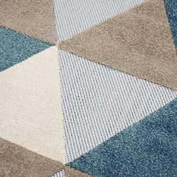 Acheter Thedecofactory DEHORS-DEDANS LOSANGE - Tapis pour intérieur-extérieur beige et bleu 120x170