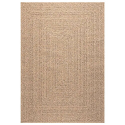 vidaXL Tapis ZIZUR beige 140x200 cm aspect de jute intérieur extérieur