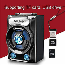 Universal Haut-parleur Bluetooth Portable High Power Stéréo Subwoofer Lourd Subwoofer Support FM Radio TF Auxiliary USB | Haut-parleur Portable (13x11x19mm)