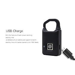 ANYTEK P4 USB RECHARGEABLE INTELLIGENT SANS CLÉ EMPREINTE DIGITALE CADENAS ANTIVOL SERRURE DE SÉCURITÉ PORTE BAGAGES SAC À DOS SAC SERRURE D'EMPREINTES DIGITALES(ATK-P4) pas cher