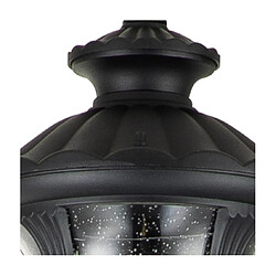 Elstead Lighting Lampe sur pied extérieur Chicago Aluminium,verre grainé transparent Noir texturé pas cher