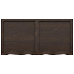 Avis Maison Chic Étagère murale flottante,Etagère de rangement marron foncé bois chêne massif traité -MN38680