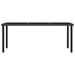 Acheter Salle à manger de jardin 9 pcs,Table et chaise à dîner Résine tressée Noir -MN23249