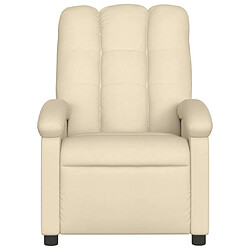 Avis Maison Chic Fauteuil inclinable,Fauteuil luxe de relaxation Crème Tissu -MN87660