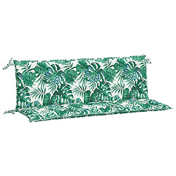 Maison Chic Coussins Confort,Coussins de banc de jardin lot de 2 motif de feuilles -GKD48179