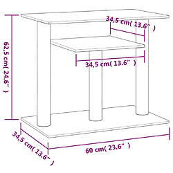 vidaXL Arbres à chat avec plates-formes gris foncé 62,5 cm pas cher