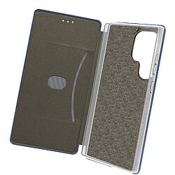 Avizar Étui pour Samsung Galaxy S24 Ultra Clapet Porte carte Support Video Bleu