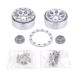 Acheter 2pcs moyeu de roue en aluminium lourd 1,9 "Beadlock pour 1/10 RC modèle de voiture Argent