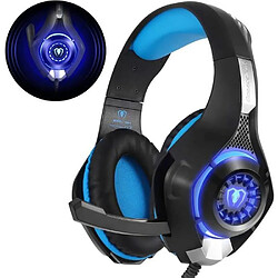 Beexcellent GM-1 Casque Gaming PS4, Casque Gamer avec Micro Premium Anti Bruit Audio Stéréo Basse avec LED Lampe Gaming Compatible