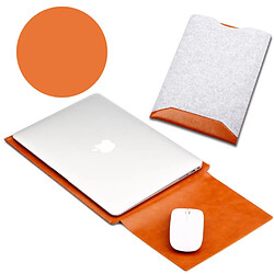 Sacoche en cuir SOYAN avec tapis de souris pour Macbook Air 13.3 pouces / Pro 13.3 pouces - Marron clair