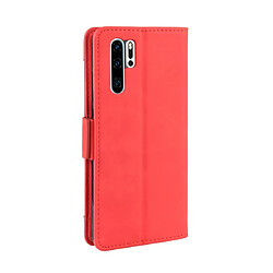 Acheter Wewoo Housse Coque Étui en cuir à motif peau de veau style portefeuille pour Huawei P30 Proavec fente carte séparée rouge