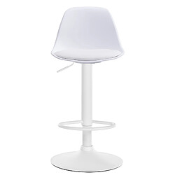 Acheter Non Tabouret de bar Kiel simili cuir blanc