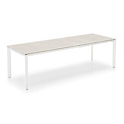 Acheter Inside 75 Table extensible 12 couverts EMINENCE EVO 310cm structure métal plateau mélaminé beige