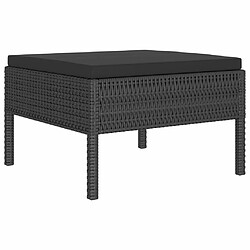 Maison Chic Salon de jardin 10 pcs + coussins - Mobilier/Meubles de jardin - Table et chaises d'extérieur Résine tressée Noir -MN35401 pas cher