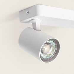 Ledkia Plafonnier Orientable Cora 2 Spots Blanc Blanc