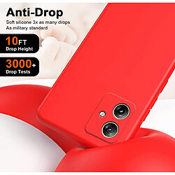 Acheter Htdmobiles Coque pour Motorola Moto G54 5G - housse etui silicone gel fine + film ecran - ROUGE