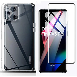 Xeptio Protection intégrale Oppo Find X3 PRO 5G : Coque Gel de Protection en TPU Invisible arrière Transparente ET Protection écran Full Cover Noir