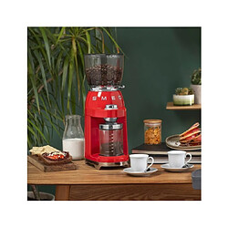 Moulin à café 350g 150w rouge - CGF11RDEU - SMEG pas cher