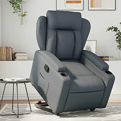 Maison Chic Fauteuil Relax pour salon, Fauteuil inclinable Gris Similicuir -GKD95485