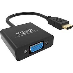 Vision TC-HDMIVGA/BL câble vidéo et adaptateur 0,23 m HDMI Type A (Standard) VGA (D-Sub) Noir